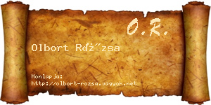Olbort Rózsa névjegykártya